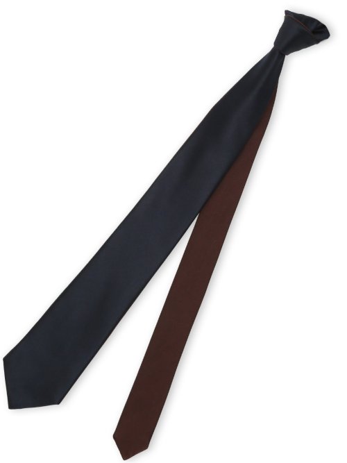 シルクサテン リバーシブル ナロータイ 7.5cm幅 紺×ワイン