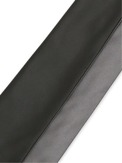 シルクサテン リバーシブル ナロータイ 7.5cm幅 ダークグレー×グレー