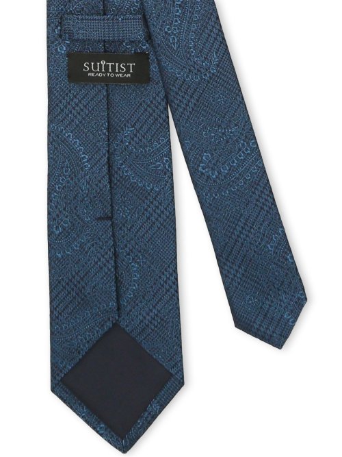 日本製シルク ペイズリーソリッド レギュラータイ 8.0cm幅