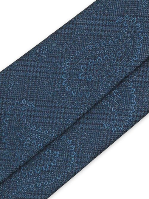 日本製シルク ペイズリーソリッド レギュラータイ 8.0cm幅