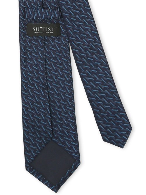 日本製シルク ジオメトリック柄 レギュラータイ 8.0cm幅