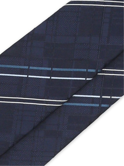 日本製シルク デザインチェック柄 レギュラータイ 8.0cm幅