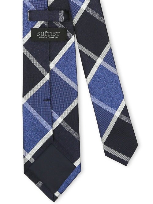 日本製 シルク チェック柄 レギュラータイ 8.0cm幅