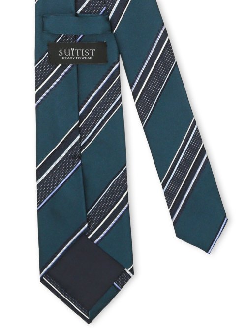 日本製 シルク マルチストライプ柄 レギュラータイ 8.0cm幅