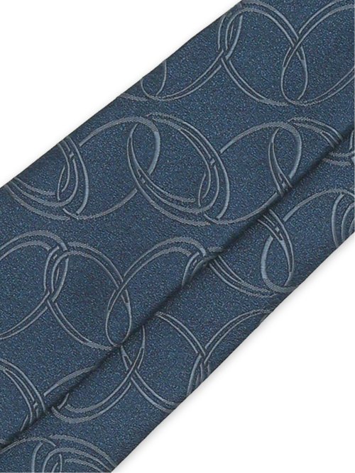 日本製 シルク サークルモチーフ柄 レギュラータイ 8.0cm幅