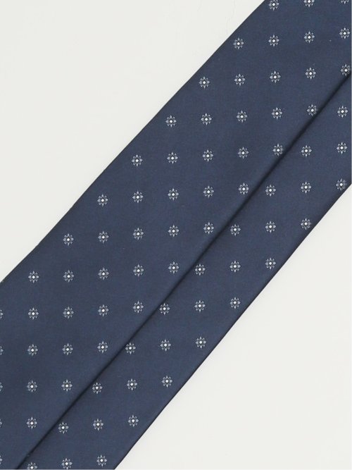 日本製 シルク小紋柄 レギュラータイ 8.0cm幅