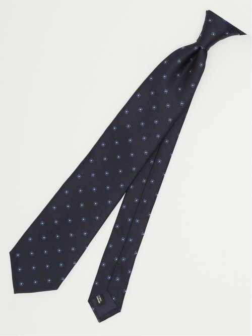 日本製 シルク小紋柄 レギュラータイ 8.0cm幅