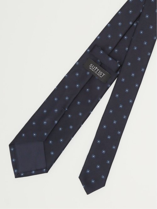 日本製 シルク小紋柄 レギュラータイ 8.0cm幅