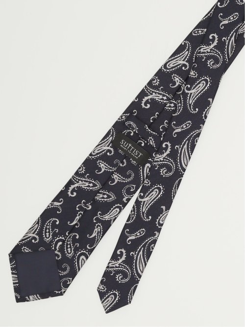 日本製 シルクペイズリー柄 レギュラータイ 8.0cm幅