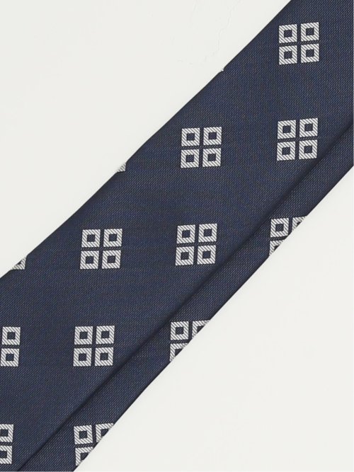 日本製 シルク小紋柄 レギュラータイ 8.0cm幅