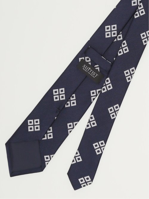 日本製 シルク小紋柄 レギュラータイ 8.0cm幅