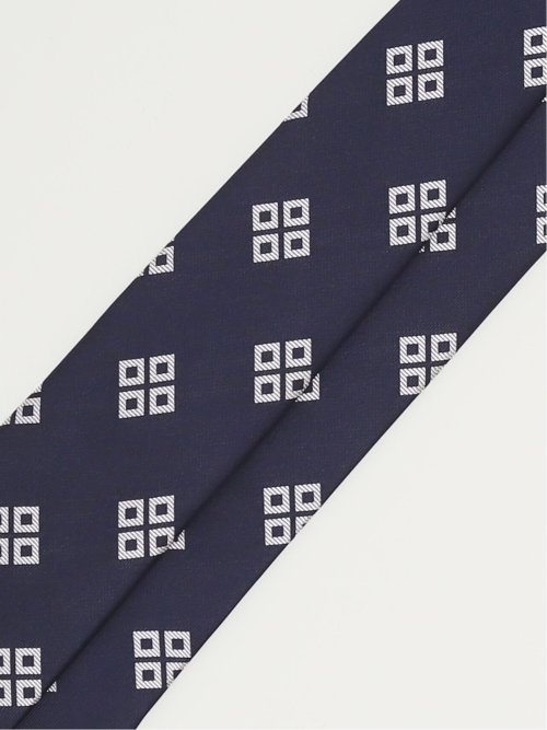 日本製 シルク小紋柄 レギュラータイ 8.0cm幅