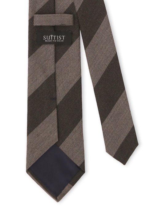 ウールシルク ストライプ柄 フレスコタイ 8cm幅