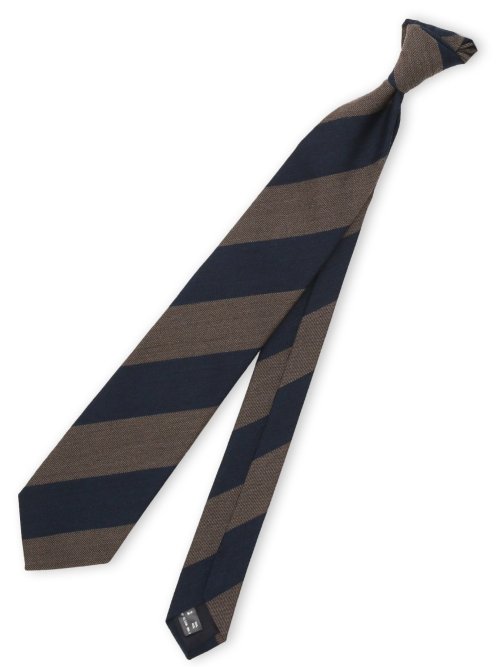 ウールシルク ストライプ柄 フレスコタイ 8cm幅