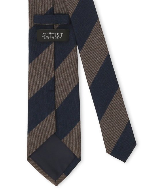 ウールシルク ストライプ柄 フレスコタイ 8cm幅