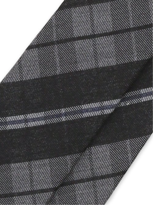 ウールシルク チェック柄 フレスコタイ 8cm幅