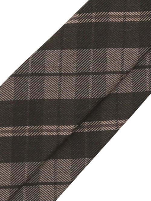 ウールシルク チェック柄 フレスコタイ 8cm幅