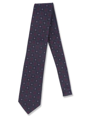 日本製 シルク小紋柄 レギュラータイ 8.0cm幅