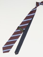 シルクストライプ柄 クレリックナロータイ 7.0cm幅