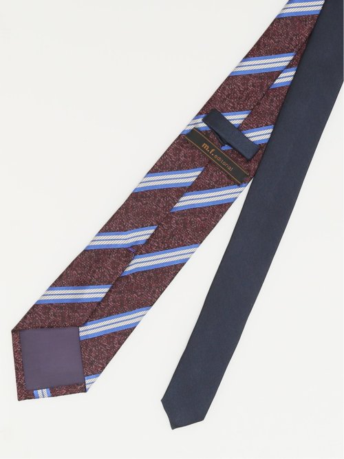 シルクストライプ柄 クレリックナロータイ 7.0cm幅