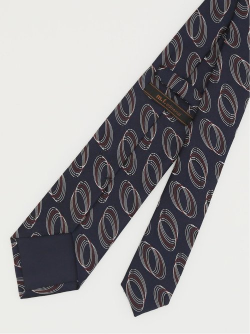 日本製 シルクサークル柄 レギュラータイ 8.0cm幅