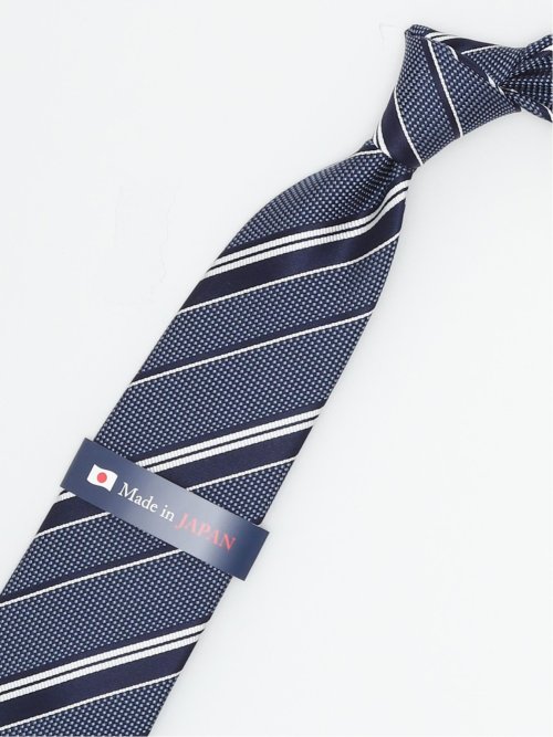 日本製 シルクストライプ柄 レギュラータイ 8.0cm幅