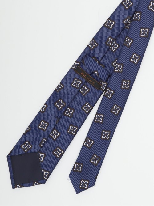 日本製 シルク小紋柄 レギュラータイ 8.0cm幅