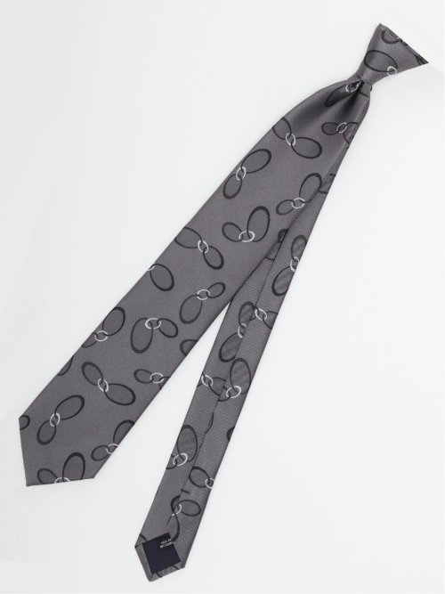 日本製 シルク小紋柄 レギュラータイ 8.0cm幅