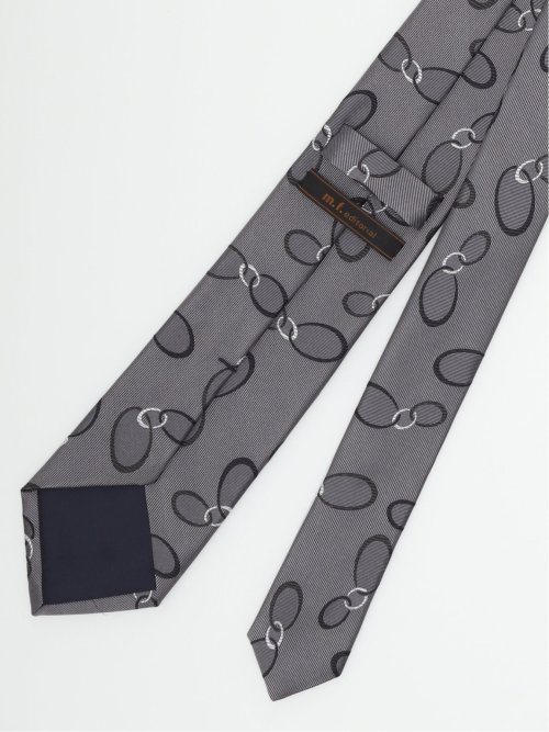 日本製 シルク小紋柄 レギュラータイ 8.0cm幅