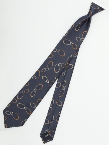 日本製 シルク小紋柄 レギュラータイ 8.0cm幅