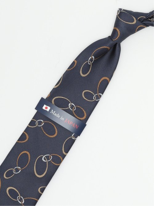 日本製 シルク小紋柄 レギュラータイ 8.0cm幅