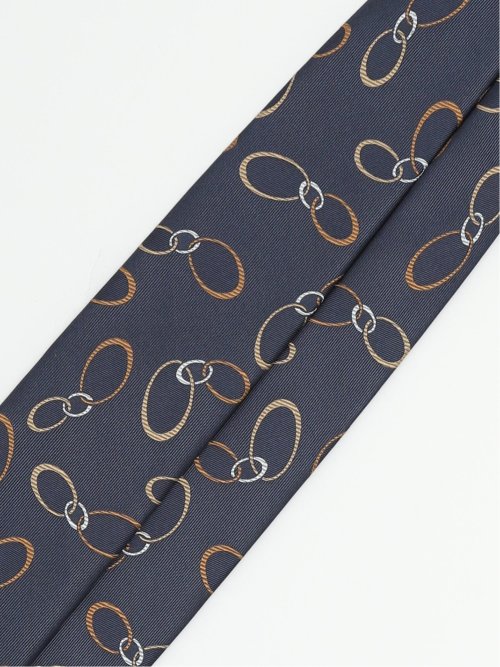 日本製 シルク小紋柄 レギュラータイ 8.0cm幅