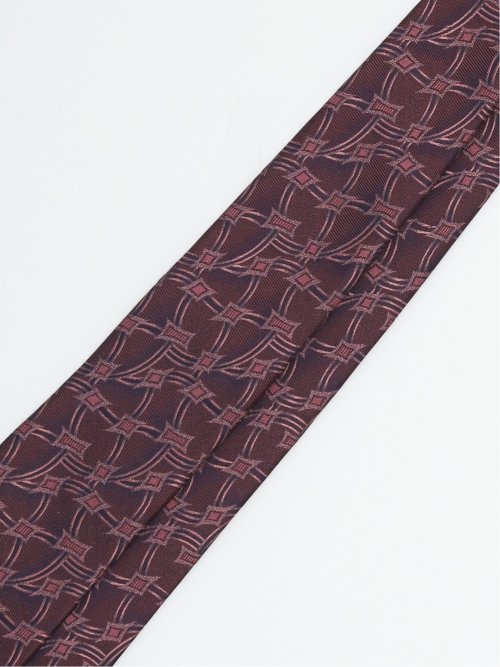 日本製 シルク幾何学柄 レギュラータイ 8.0cm幅