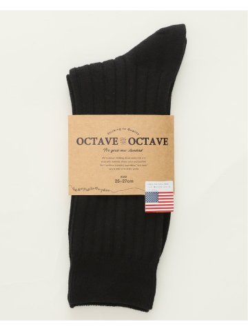 OCTAVE OCTAVE/オクターブオクターブ リブ無地 クルーソックス