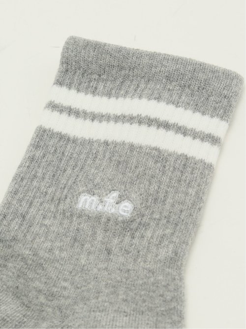 抗菌防臭 ライン入りロゴ刺繍 ショートソックス