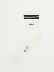 抗菌防臭 ライン入りロゴ刺繍 ショートソックス