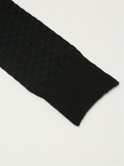 ストレッチ抗菌防臭 市松柄クルーソックス