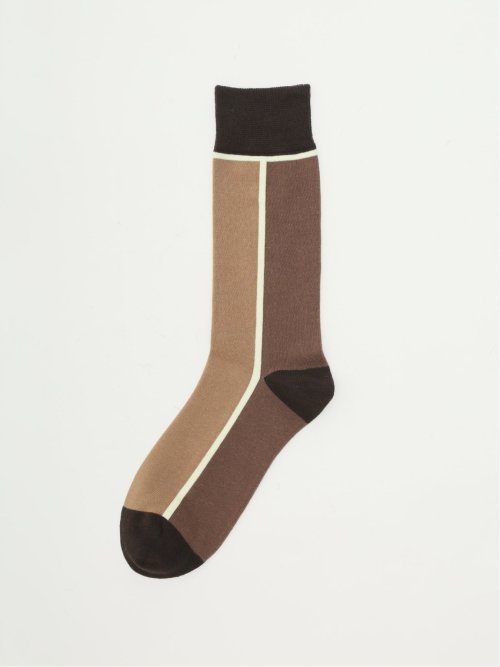 抗菌防臭 1本ストライプ クルーソックス