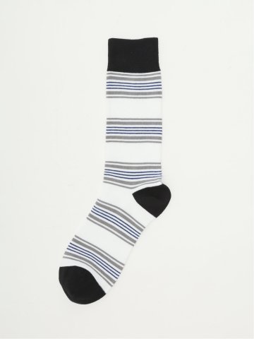 抗菌防臭 ピンボーダー クルーソックス