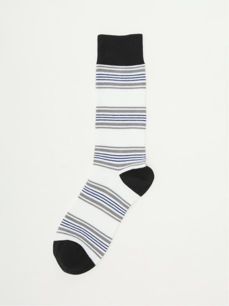 抗菌防臭 ピンボーダー クルーソックス