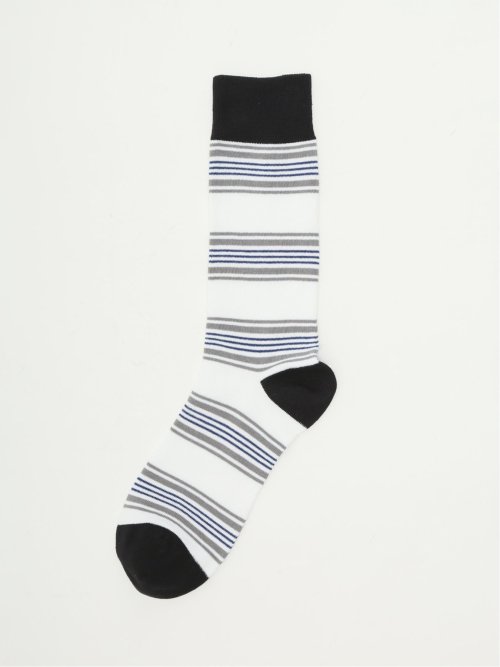 抗菌防臭 ピンボーダー クルーソックス