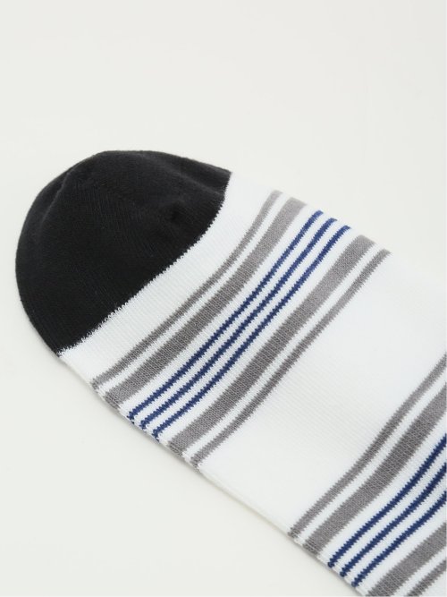 抗菌防臭 ピンボーダー クルーソックス