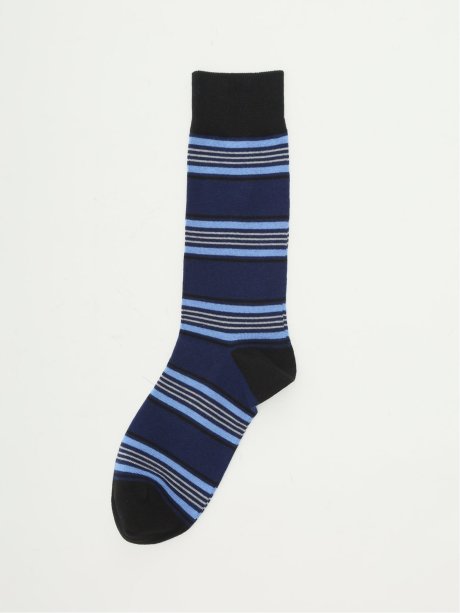 抗菌防臭 ピンボーダー クルーソックス