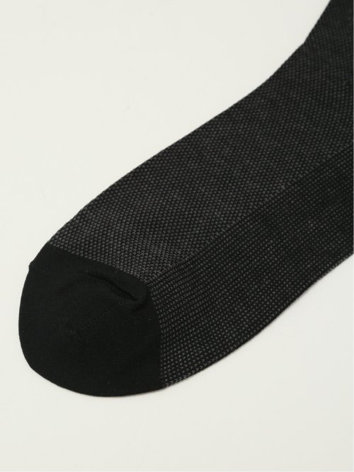 抗菌防臭 バーズアイ柄クルーソックス