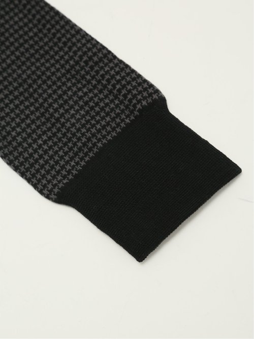 抗菌防臭 千鳥柄クルーソックス