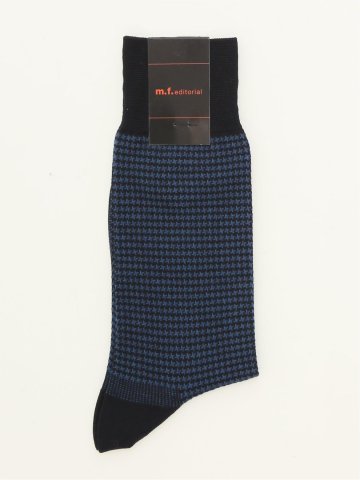 抗菌防臭 千鳥柄クルーソックス