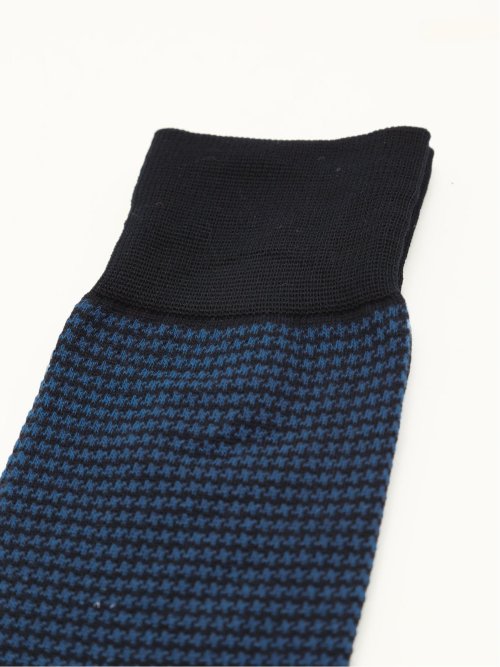 抗菌防臭 千鳥柄クルーソックス