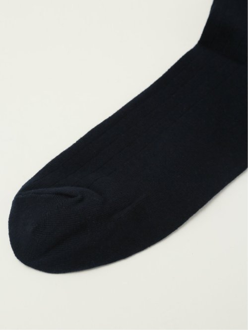 ストレッチ抗菌防臭 リブ無地クルーソックス