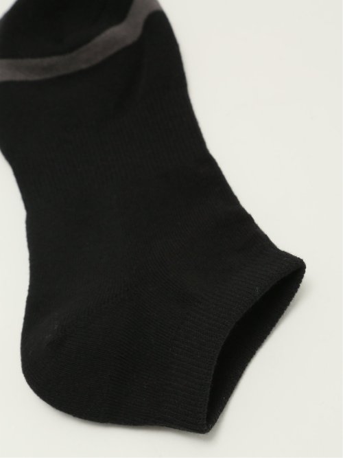 ストレッチ抗菌防臭 ライン入り 底パイル アンクルソックス
