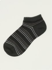 ストレッチ抗菌防臭 グラデーションボーダー アンクルソックス